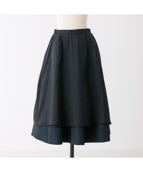 DESIGNWORKS(デザインワークス)の「フラワージャガードスカート(スカート・レディース・ネイビー/ライトブルー・36/38)」の4枚目の写真