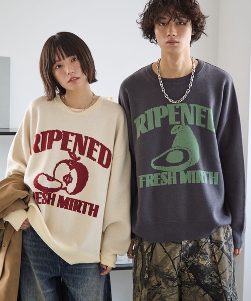 PBLIM（ページボーイリム）の「《UNISEX》フードジャガードニット（ニット/セーター・レディース・グレー系その他/ブラウン系その他/ベージュ系その他/ブルー系その他・FREE）」の14枚目の写真