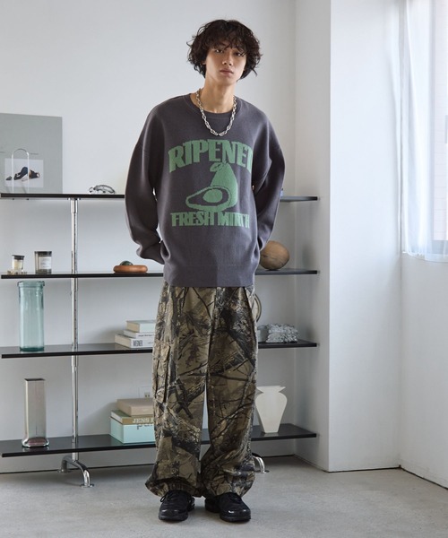 PBLIM（ページボーイリム）の「《UNISEX》フードジャガードニット（ニット/セーター・レディース・グレー系その他/ブラウン系その他/ベージュ系その他/ブルー系その他・FREE）」の19枚目の写真