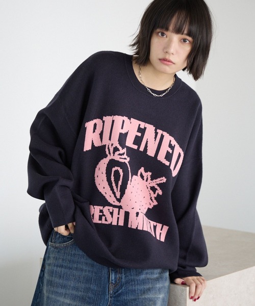 PBLIM（ページボーイリム）の「《UNISEX》フードジャガードニット（ニット/セーター・レディース・グレー系その他/ブラウン系その他/ベージュ系その他/ブルー系その他・FREE）」の5枚目の写真
