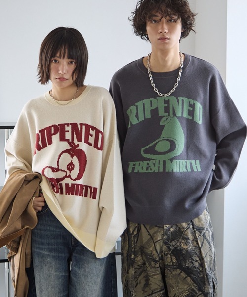 PBLIM（ページボーイリム）の「《UNISEX》フードジャガードニット（ニット/セーター・レディース・グレー系その他/ブラウン系その他/ベージュ系その他/ブルー系その他・FREE）」の13枚目の写真