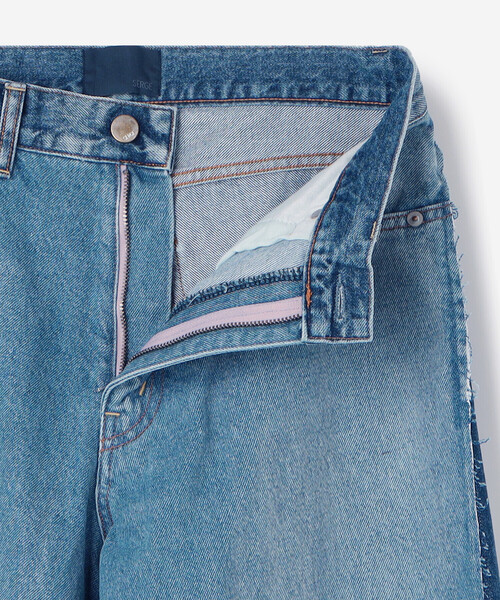 Bshop（ビショップ）の「SERGE | リメイク 2トーンデニムパンツ WOMEN（デニムパンツ・レディース・インディゴブルー/ブラック系その他・23/24/25）」の7枚目の写真