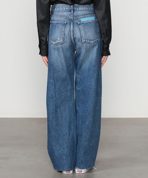 Bshop（ビショップ）の「SERGE | リメイク 2トーンデニムパンツ WOMEN（デニムパンツ・レディース・インディゴブルー/ブラック系その他・23/24/25）」の13枚目の写真