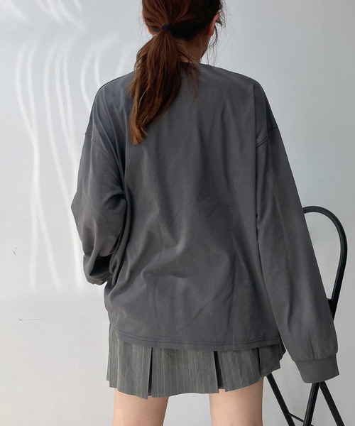 AS KNOW AS plus(アズノゥアズプラス)の「♪選びアソート ちりばめアニマルロンT (サメ・ネコ・おばけ)(Tシャツ/カットソー・レディース・チャコールグレー/ブラック/オフホワイト・FREE)」の17枚目の写真