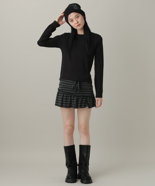 3.3 Field Trip (3.3フィールドトリップ)の「3.3 Field Trip/ソフトタッチロングスリーブ(Tシャツ/カットソー・レディース・グレー/ブラック/アイボリー・FREE)」の12枚目の写真
