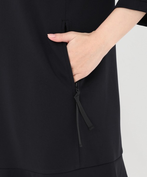 UNIVERVAL MUSE（ユニバーバル ミューズ）の「アクアジャージ_ペプラムヘムジャージワンピース（ワンピース・レディース・ベージュ/ブラック・2）」の9枚目の写真