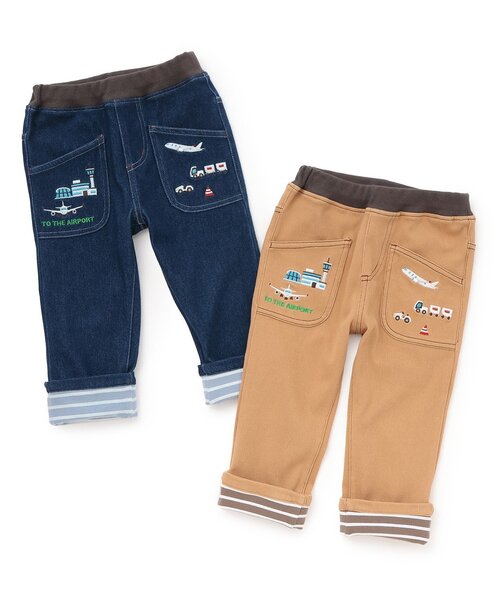 kladskap(クレードスコープ)の「【JAL】ロング丈ストレートパンツ(その他パンツ・キッズ・ネイビー/ベージュ・90cm/100cm/110cm/120cm/130cm)」の3枚目の写真