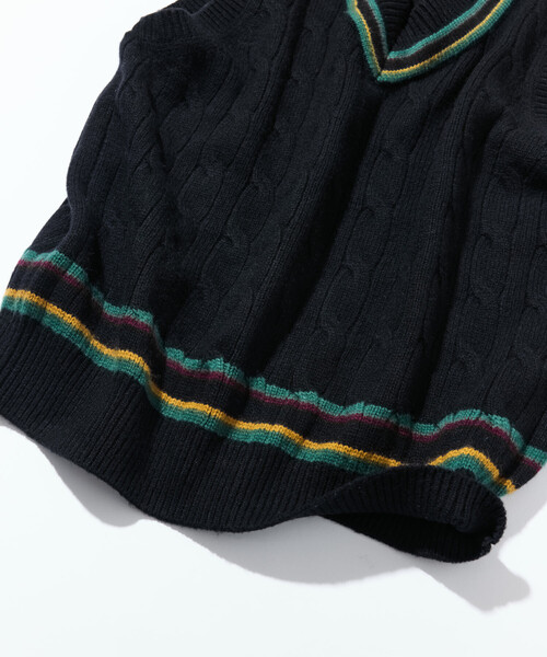 NAUTICA(ノーティカ)の「NAUTICA/ノーティカ ケーブル編み チルデン ニットベスト(ベスト・メンズ・ブラック/オフホワイト・MEDIUM/LARGE/X-LARGE)」の15枚目の写真