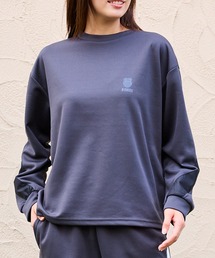K-SWISS（ケースイス）の「【K-SWISS/ケースイス】バックライントレーナー/長袖 レディース カラーライニング 2WAYデザイン スポーツカジュアル（スウェット）」