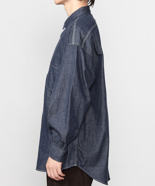 Sanca（サンカ）の「Sanca | セルビッチ ツイル オーバーフィットシャツ MEN（シャツ/ブラウス・メンズ・ブルー系その他5・3/2）」の2枚目の写真