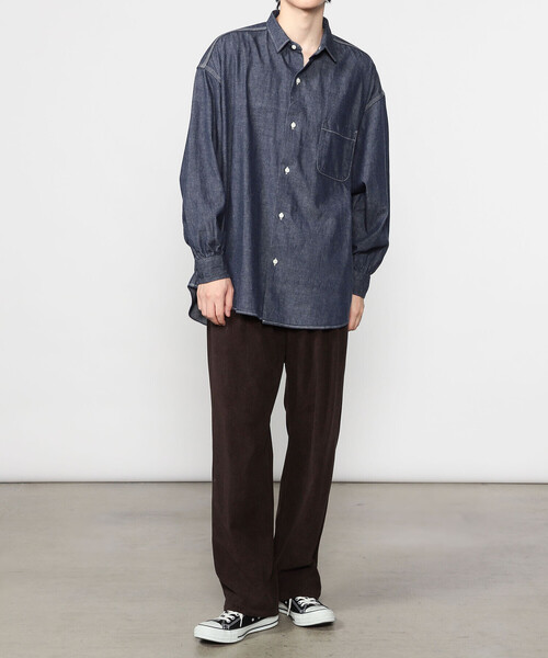 Sanca（サンカ）の「Sanca | セルビッチ ツイル オーバーフィットシャツ MEN（シャツ/ブラウス・メンズ・ブルー系その他5・3/2）」の4枚目の写真