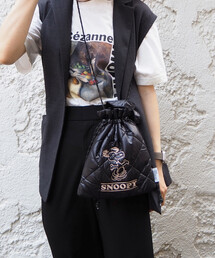HEMING'S（ヘミングス）の「HEMINGS/ヘミングス SNOOPY パフィー巾着トート/スヌーピー 巾着トート（ショルダーバッグ）」