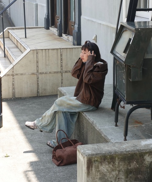 TEEN BOOP(ティーンブープ)の「Vintageレザーブルゾン(ライダースジャケット・レディース・ブラウン/ブラック・FREE)」の18枚目の写真