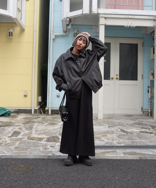 TEEN BOOP(ティーンブープ)の「Vintageレザーブルゾン(ライダースジャケット・レディース・ブラウン/ブラック・FREE)」の20枚目の写真