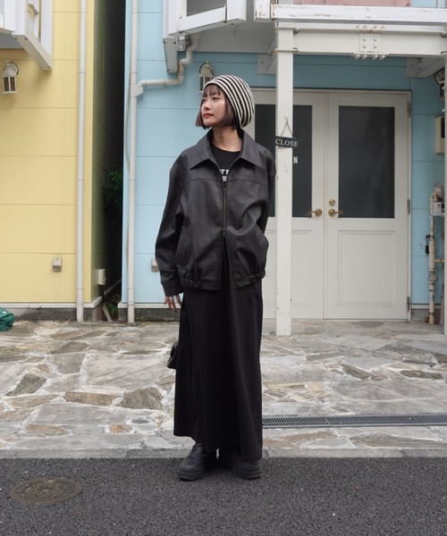 TEEN BOOP(ティーンブープ)の「Vintageレザーブルゾン(ライダースジャケット・レディース・ブラウン/ブラック・FREE)」の21枚目の写真