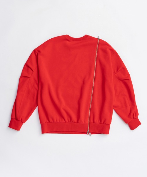 PRANK PROJECT（プランクプロジェクト）の「オーバーサイズジッパースウェット / Oversized Zipper Sweatshirt（スウェット・レディース・レッド/グレー/ブラック・FREE）」の10枚目の写真