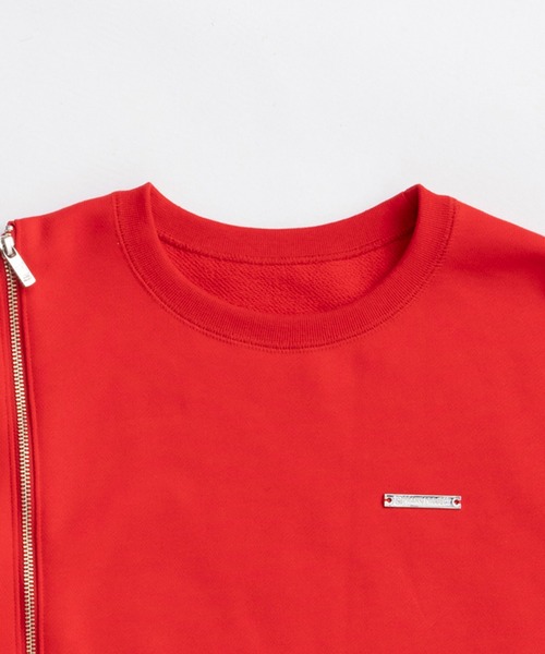 PRANK PROJECT（プランクプロジェクト）の「オーバーサイズジッパースウェット / Oversized Zipper Sweatshirt（スウェット・レディース・レッド/グレー/ブラック・FREE）」の8枚目の写真