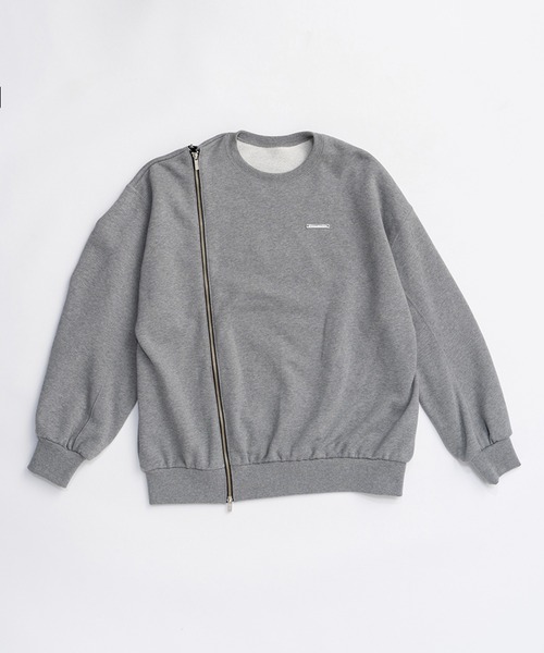 PRANK PROJECT（プランクプロジェクト）の「オーバーサイズジッパースウェット / Oversized Zipper Sweatshirt（スウェット・レディース・レッド/グレー/ブラック・FREE）」の5枚目の写真