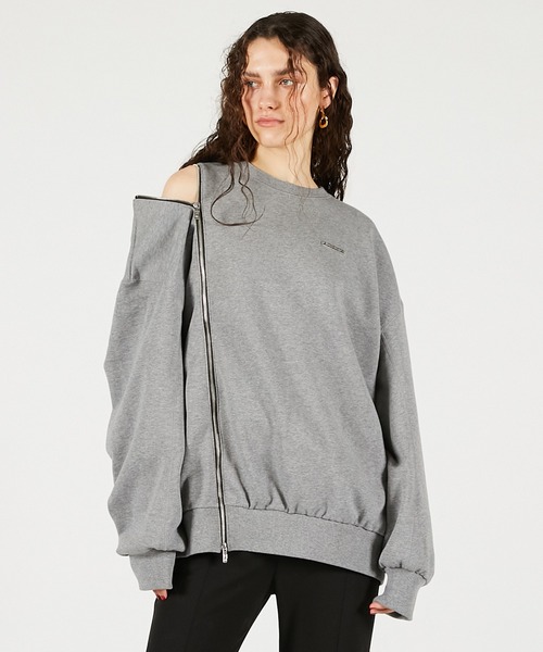 PRANK PROJECT（プランクプロジェクト）の「オーバーサイズジッパースウェット / Oversized Zipper Sweatshirt（スウェット・レディース・レッド/グレー/ブラック・FREE）」の15枚目の写真