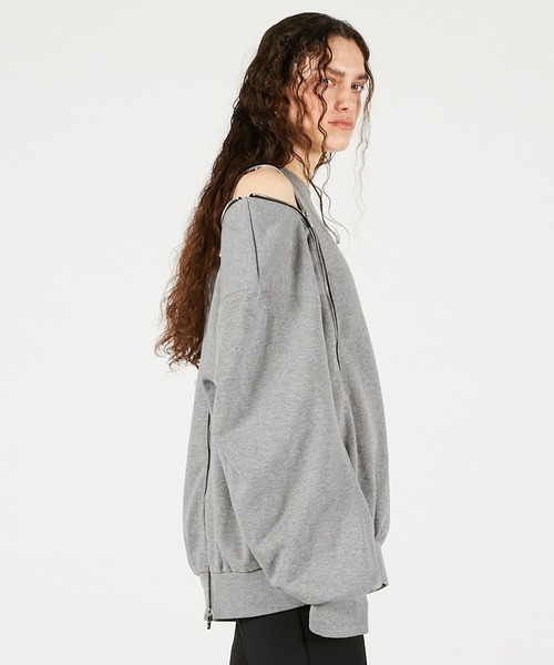 PRANK PROJECT（プランクプロジェクト）の「オーバーサイズジッパースウェット / Oversized Zipper Sweatshirt（スウェット・レディース・レッド/グレー/ブラック・FREE）」の18枚目の写真