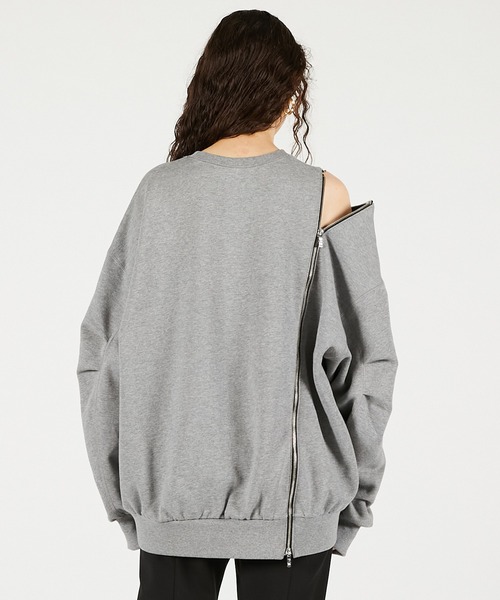 PRANK PROJECT（プランクプロジェクト）の「オーバーサイズジッパースウェット / Oversized Zipper Sweatshirt（スウェット・レディース・レッド/グレー/ブラック・FREE）」の20枚目の写真