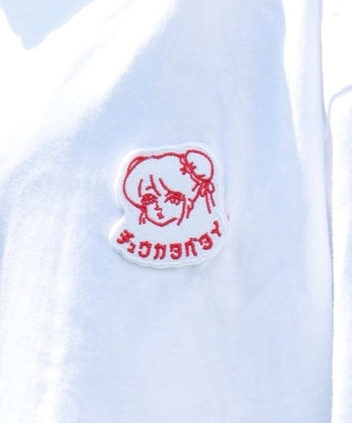 チュウカタベタイ(チュウカタベタイ)の「チュウカタベタイロゴ刺繍T-shirt(Tシャツ/カットソー・レディース・ホワイト・XL/L/M)」の5枚目の写真