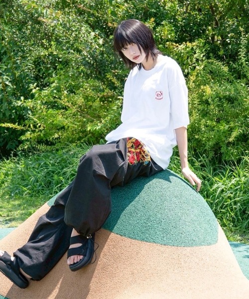 チュウカタベタイ(チュウカタベタイ)の「チュウカタベタイロゴ刺繍T-shirt(Tシャツ/カットソー・レディース・ホワイト・XL/L/M)」の11枚目の写真