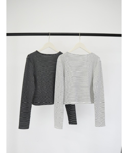 JUMELLE（ジュメロ）の「shishu border cardigan（カーディガン/ボレロ・レディース・ブラック・FREE）」の13枚目の写真