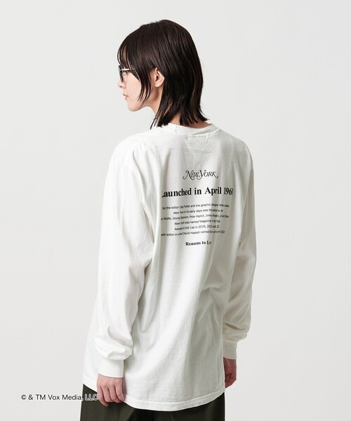 BEAUTY&YOUTH UNITED ARROWS(ビューティーアンドユースユナイテッドアローズ)の「【別注】<NEW YORK MAGAZINE>ロングスリーブ Tシャツ(Tシャツ/カットソー・レディース・ブラック/ホワイト/ベージュ/その他1・FREE)」の1枚目の写真
