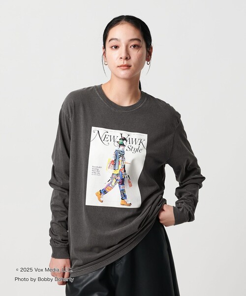 BEAUTY&YOUTH UNITED ARROWS(ビューティーアンドユースユナイテッドアローズ)の「【別注】<NEW YORK MAGAZINE>ロングスリーブ Tシャツ(Tシャツ/カットソー・レディース・ブラック/ホワイト/ベージュ/その他1・FREE)」の2枚目の写真