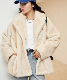 リズリサレア♡フェイクファーモッズコート リズリサレア♡フェイクファーモッズコート リズリサレア♡フェイク