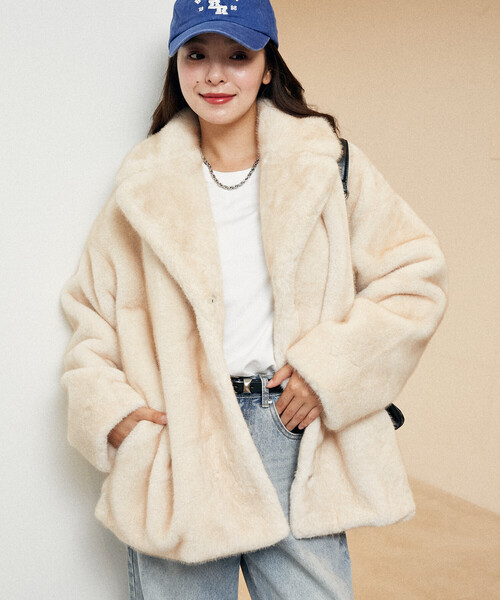 セール】PUBLUX/パブリュクス フェイクファーコート 限定展開（その他