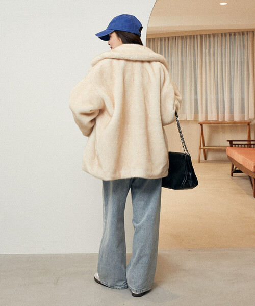 PUBLUX(パブリュクス)の「PUBLUX/パブリュクス フェイクファーコート 限定展開(その他アウター・レディース・ナチュラル/ブラウン・フリ-)」の22枚目の写真