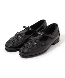 HEREU MAQUEDA Interwoven T-bar Loafer ストラップローファー