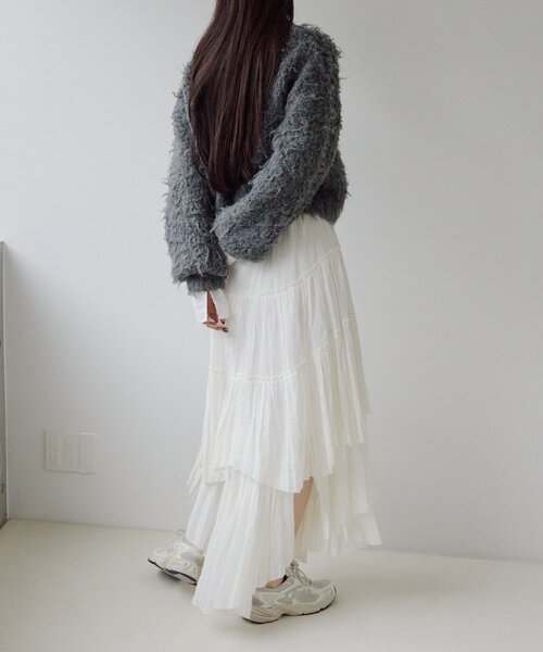 gemeil（ジェムイル）の「ドッキングスリーブシャギーニット(LA-333)（ニット/セーター・レディース・グレー/アイボリー/グレイッシュベージュ・FREE）」の22枚目の写真