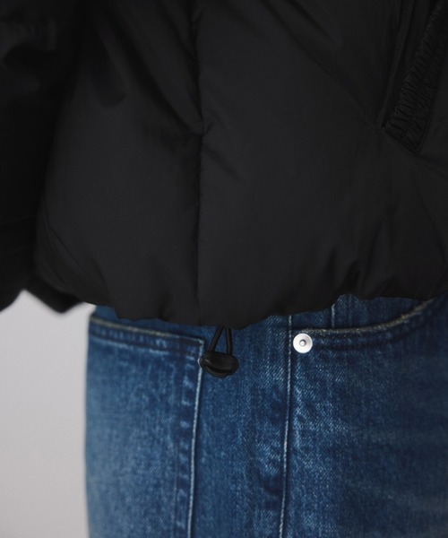 サステナブル】2WAYフーディショートダウン/撥水（ダウンジャケット