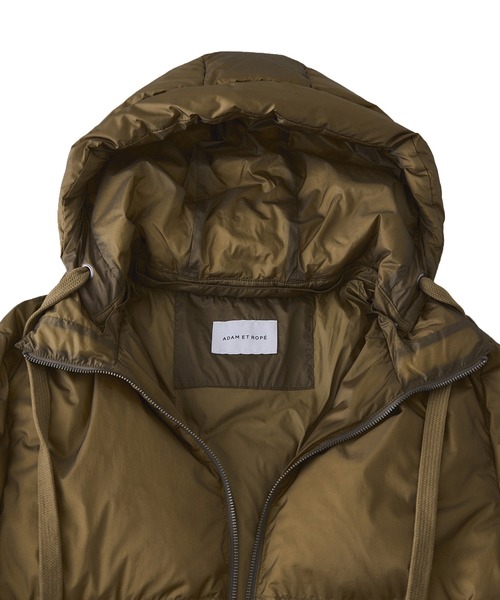 サステナブル】2WAYフーディショートダウン/撥水（ダウンジャケット