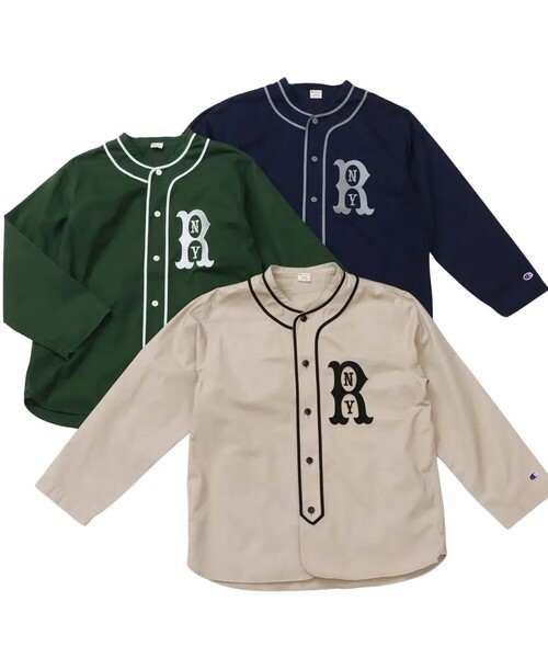 セール】【Champion/チャンピオン】BASEBALL SHIRT ベースボールシャツ