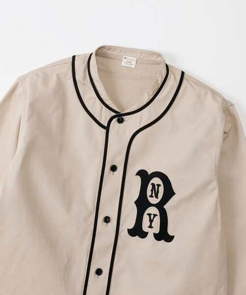 Champion（チャンピオン）の「【Champion/チャンピオン】BASEBALL SHIRT ベースボールシャツ（シャツ/ブラウス・メンズ・グリーン/ネイビー/ベージュ・M/L）」の9枚目の写真