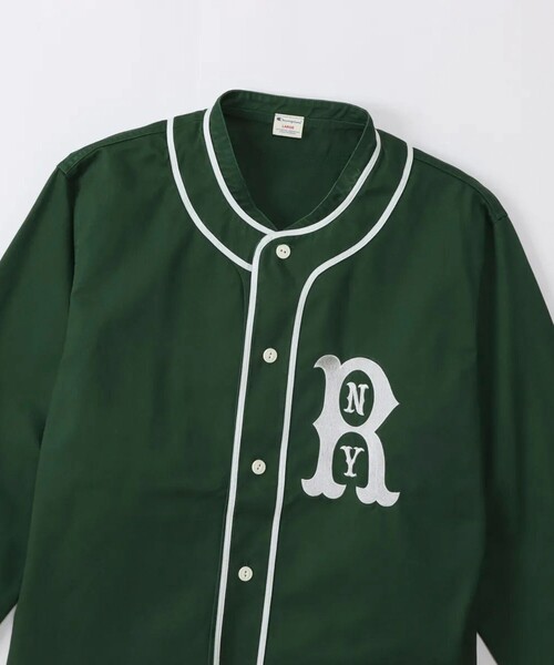 Champion（チャンピオン）の「【Champion/チャンピオン】BASEBALL SHIRT ベースボールシャツ（シャツ/ブラウス・メンズ・グリーン/ネイビー/ベージュ・M/L）」の5枚目の写真