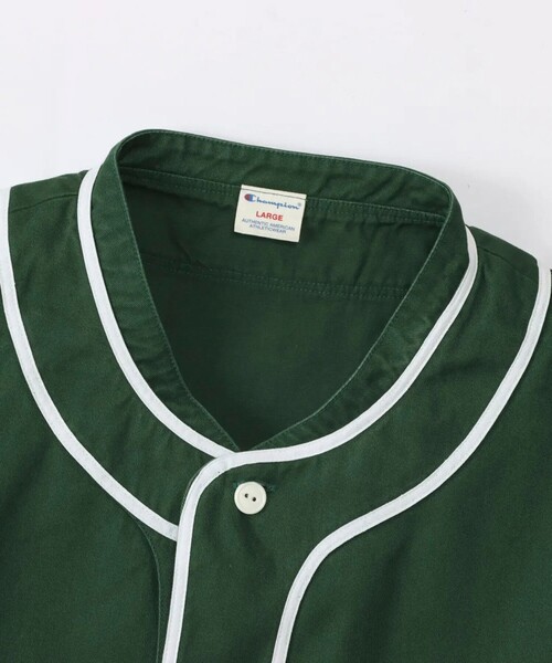 Champion（チャンピオン）の「【Champion/チャンピオン】BASEBALL SHIRT ベースボールシャツ（シャツ/ブラウス・メンズ・グリーン/ネイビー/ベージュ・M/L）」の6枚目の写真