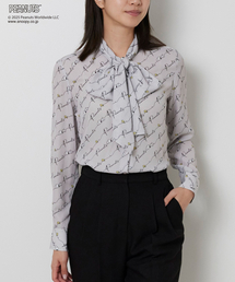 NARACAMICIE（ナラカミーチェ）の「【PEANUTS】ライン柄ボウタイ長袖ブラウス（シャツ/ブラウス）」