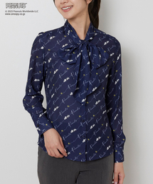 NARACAMICIE（ナラカミーチェ）の「【PEANUTS】ライン柄ボウタイ長袖ブラウス（シャツ/ブラウス）」