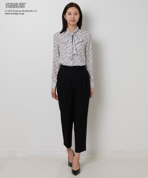 ナラカミーチェ（NARACAMICIE）/【PEANUTS】ライン柄ボウタイ長袖ブラウス PEANUTS】ライン柄ボウタイ長袖ブラウス（シャツ/ブラウス