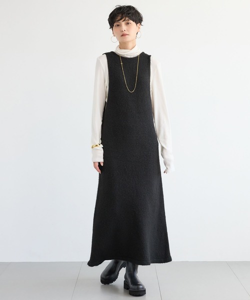 BARNYARDSTORM（バンヤードストーム）の「BARNYARDSTORM / 2WAYシャギーニットワンピ（ワンピース・レディース・チャコール/ブラック・FREE）」の2枚目の写真