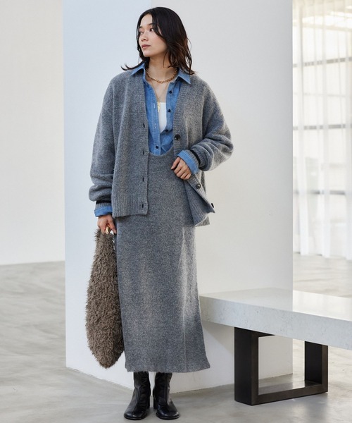 BARNYARDSTORM（バンヤードストーム）の「BARNYARDSTORM / 2WAYシャギーニットワンピ（ワンピース・レディース・チャコール/ブラック・FREE）」の5枚目の写真