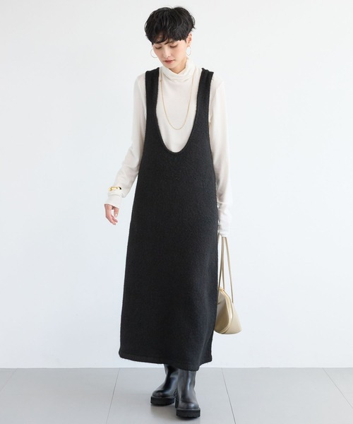 BARNYARDSTORM（バンヤードストーム）の「BARNYARDSTORM / 2WAYシャギーニットワンピ（ワンピース・レディース・チャコール/ブラック・FREE）」の6枚目の写真