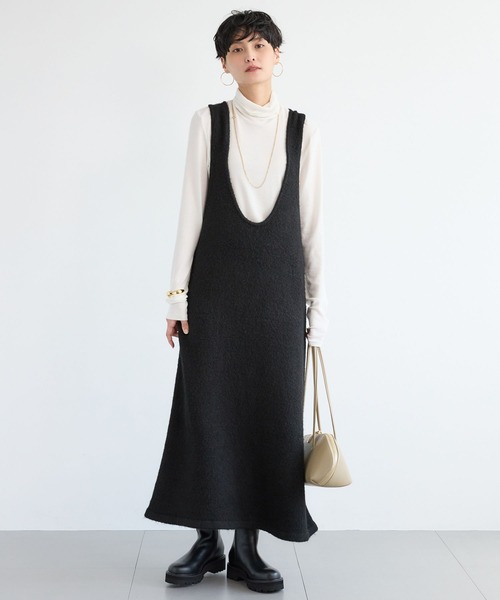 BARNYARDSTORM（バンヤードストーム）の「BARNYARDSTORM / 2WAYシャギーニットワンピ（ワンピース・レディース・チャコール/ブラック・FREE）」の14枚目の写真