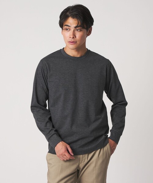 A DAY IN THE LIFE UNITED ARROWS(アデイインザライフユナイテッドアローズ)の「メランジ ポンチ クルーネックカットソー<A DAY IN THE LIFE>(Tシャツ/カットソー・メンズ・ベージュ/ロイヤルブルー/ダークグレー・M/L/S)」の1枚目の写真