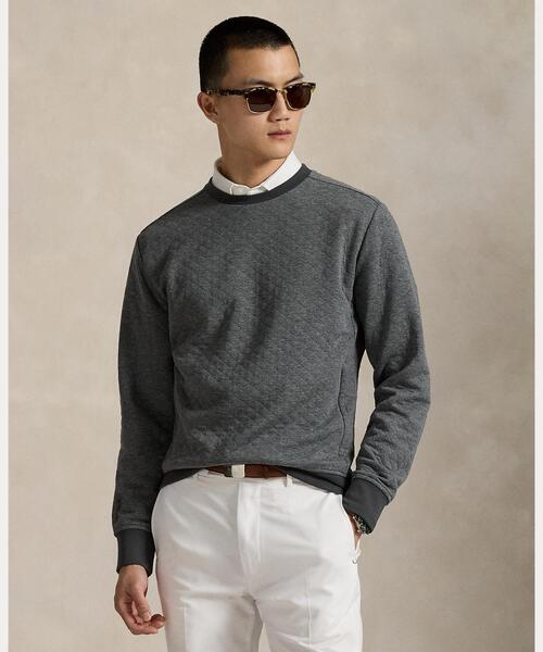 キルテッド ダブルニット クルーネック スウェットシャツ（スウェット